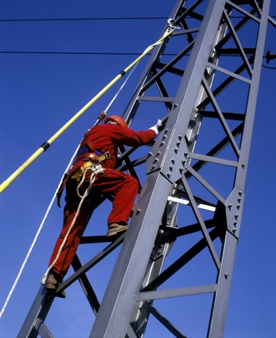 working at height on crane