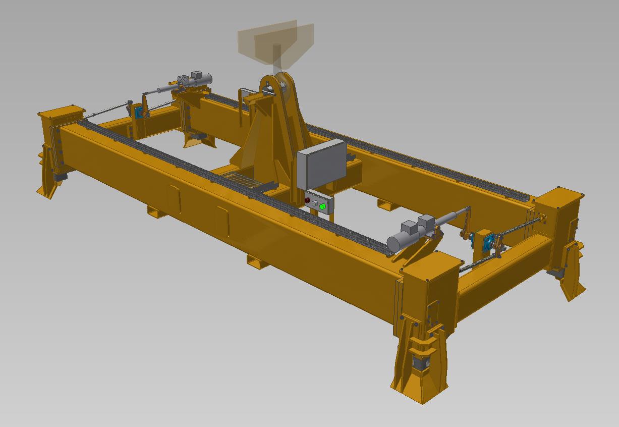 35Te Single Point Suspension Twistlock Lifter